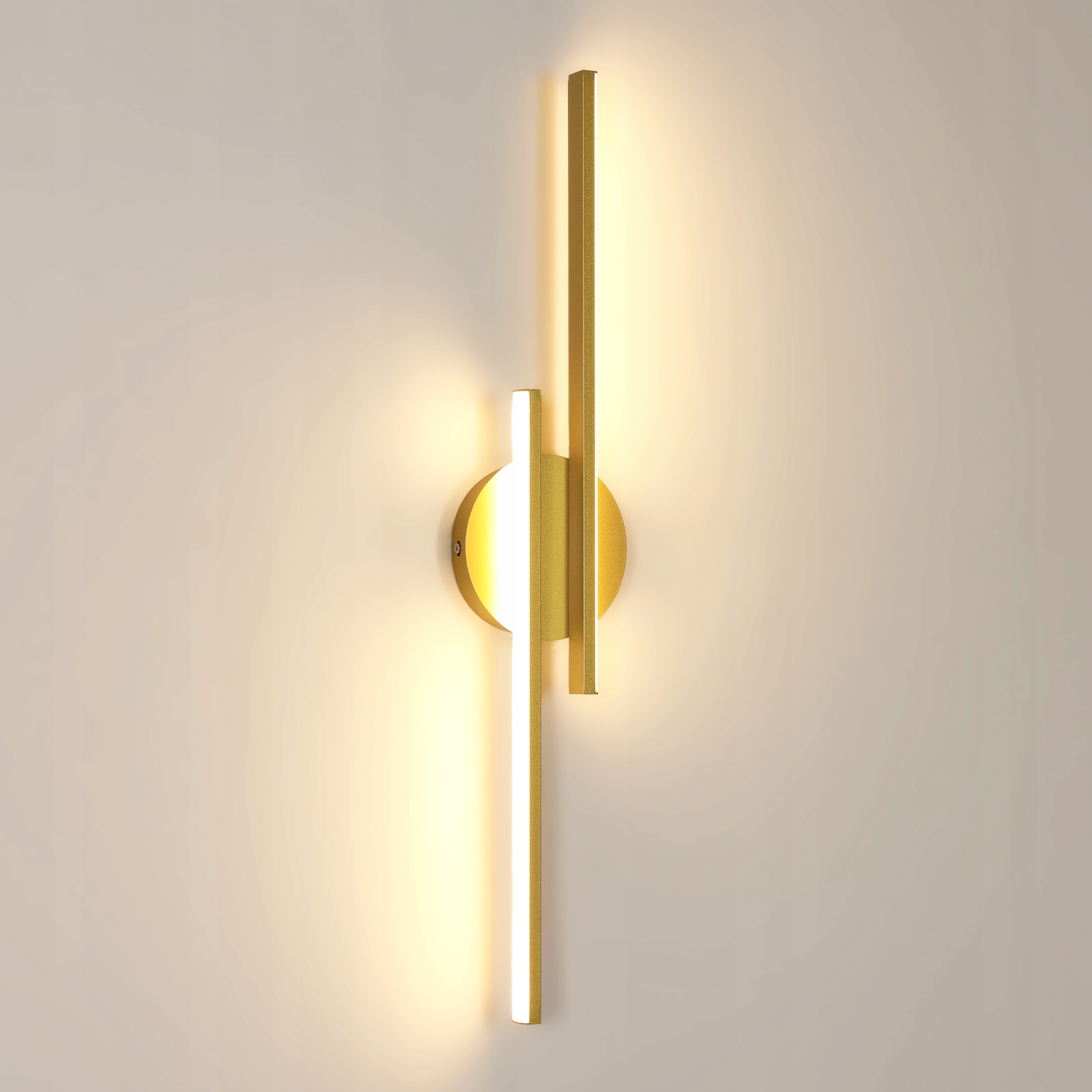 Kinkiet Led Lampa Ścienna Złota Nowoczesna Do Salonu Korytarza 3000K 24W 60CM