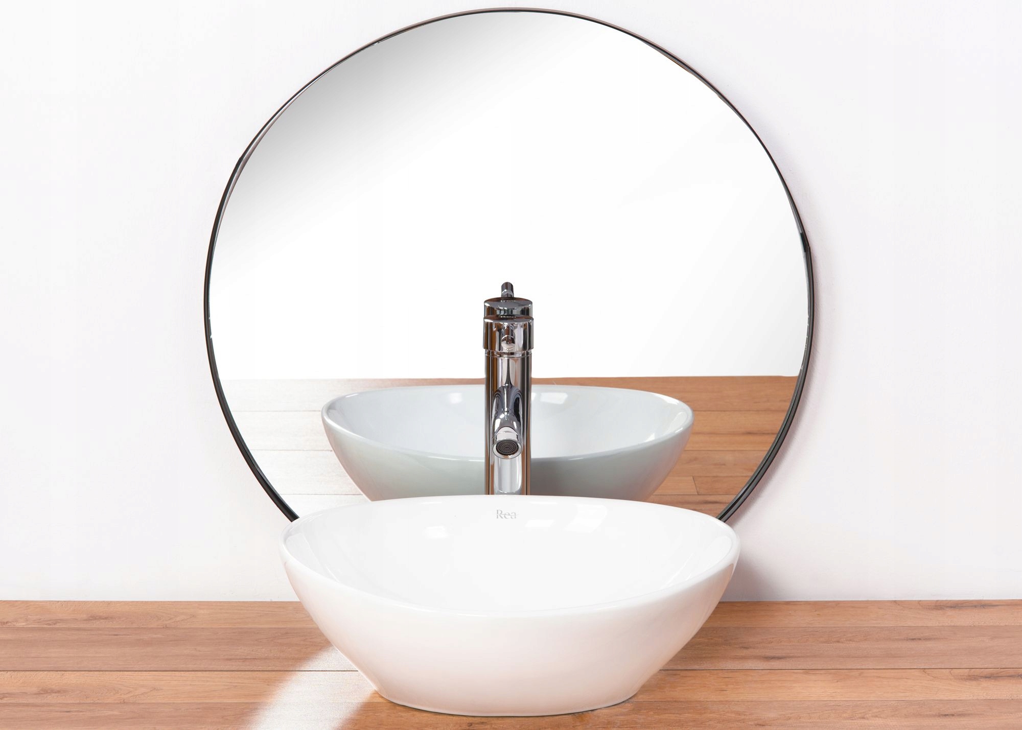 Misa WC Carlo Flat Rimless + Umywalka Sofia + Bateria Graf + Korek Rea Długość 49 cm