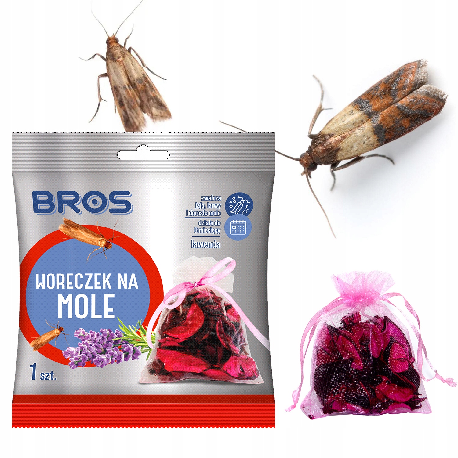 BROS WORECZEK NA MOLE ODZIEŻOWE LAWENDOWY