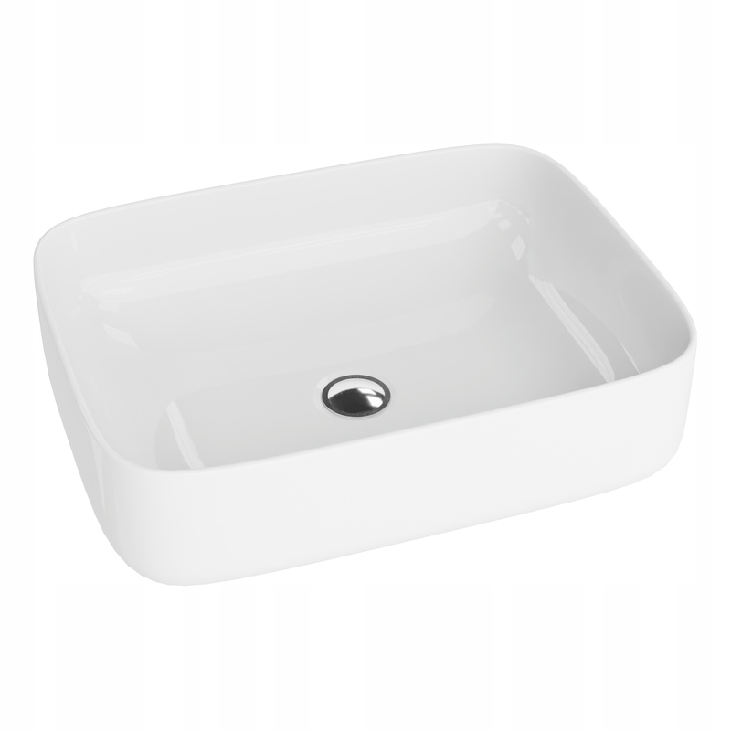 Umyvadlo na desku Galera, obdélníkové, bílé, keramika
