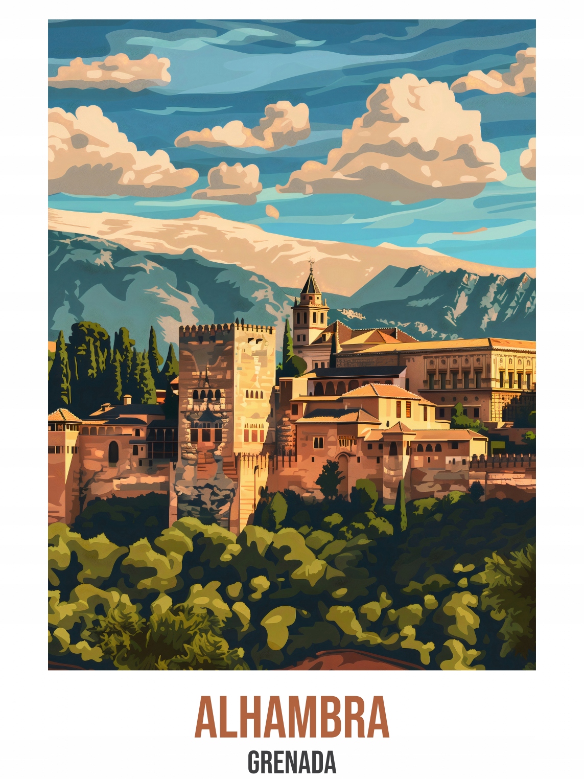 Plakát 75x100 cm Alhambra