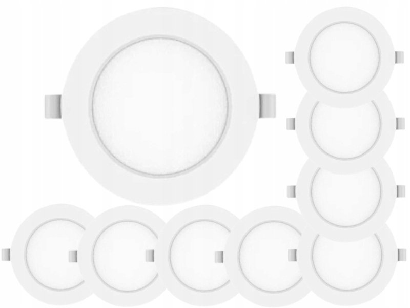9x Led zapuštěný panel 6W Objímka 4000K na závěsný strop pro M-System