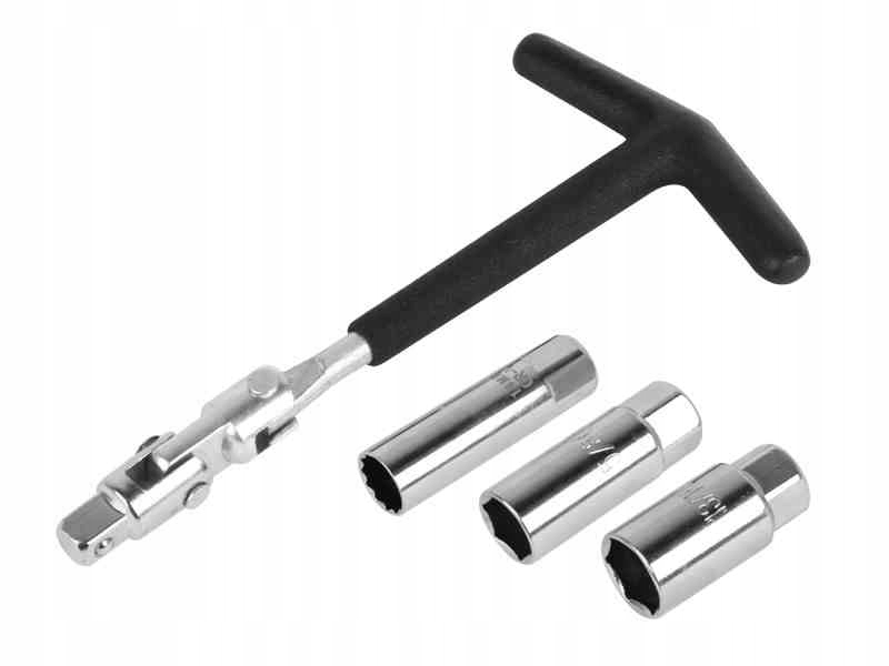 KLUCZ DO ŚWIEC ZAPŁONOWYCH Z NASADKAMI NASADKI 14MM 16MM 21MM