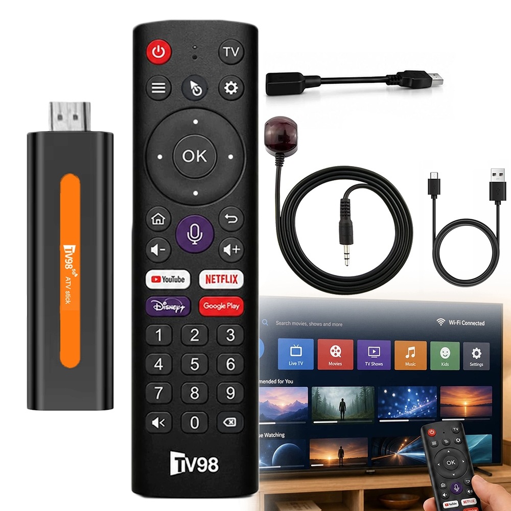 Přehrávač Multimediální nástavec Android 14 Smart Tv Stick Box WiFi 2/16