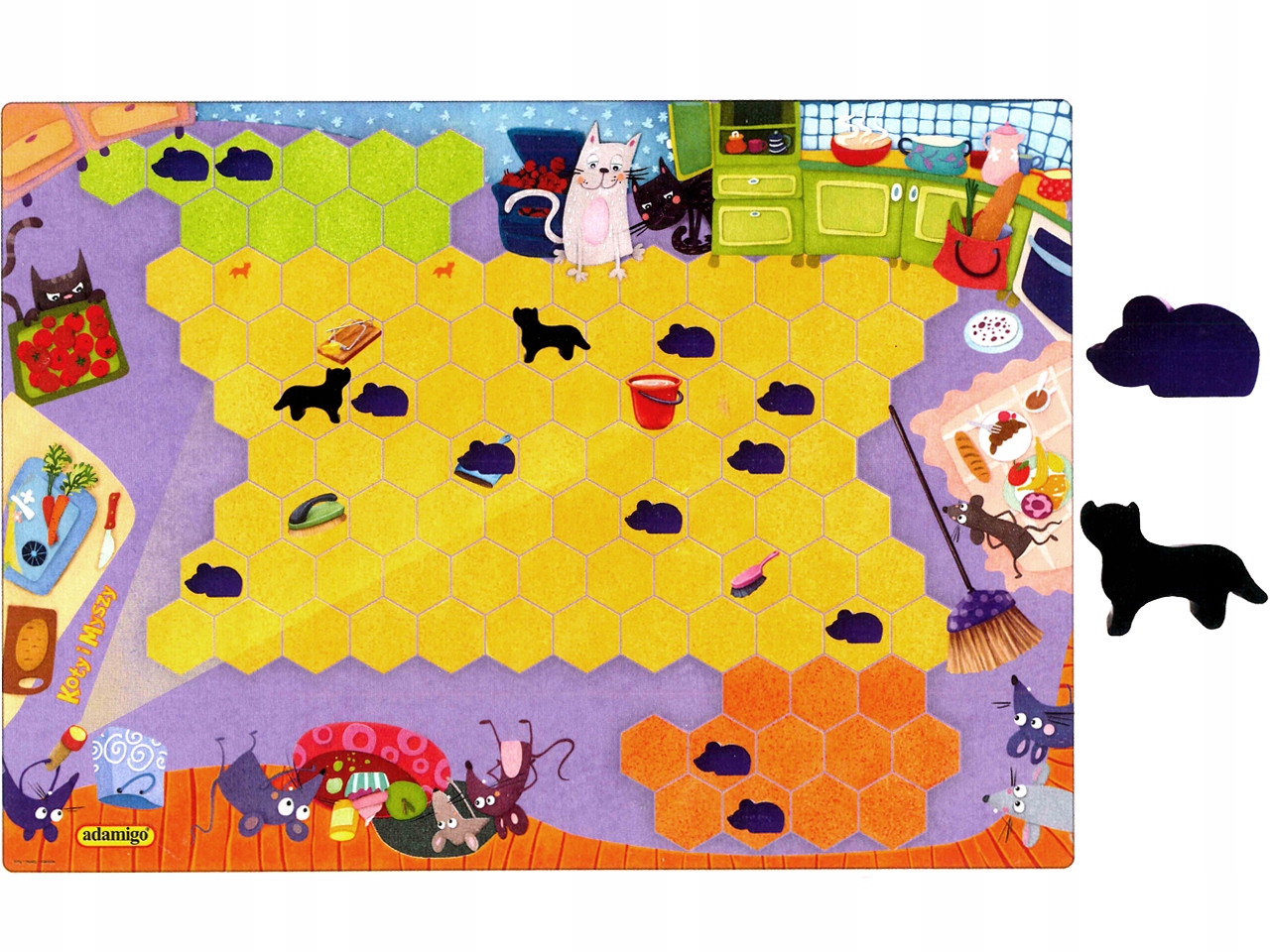 GRA PLANSZOWA KOTY I MYSZY gra planszowa dla dzieci +5 l Kod producenta 5902410007721