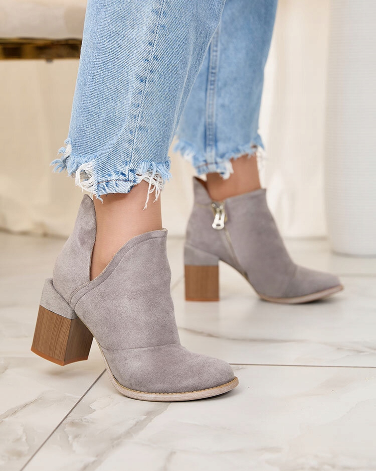 SZARE BOTKI DAMSKIE NA SŁUPKU ENCURA 38 Rozmiar 38