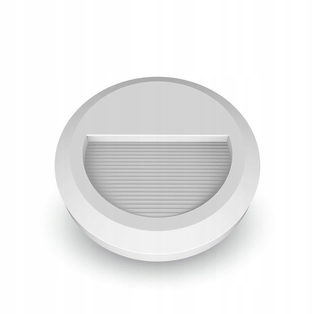 V-tac Schodišťové svítidlo 2W Led bílé kulaté 230V IP65 VT-1142 4000K 80lm