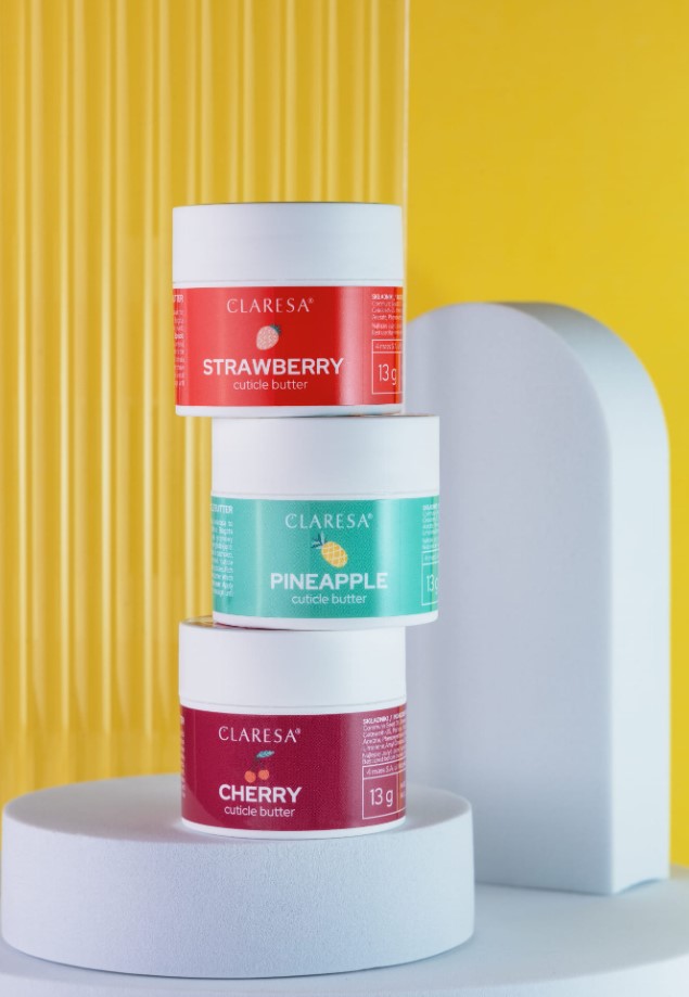 CLARESA Masełko do skórek dłoni i paznokci STRAWBERRY 13 g Truskawkowe Marka Claresa