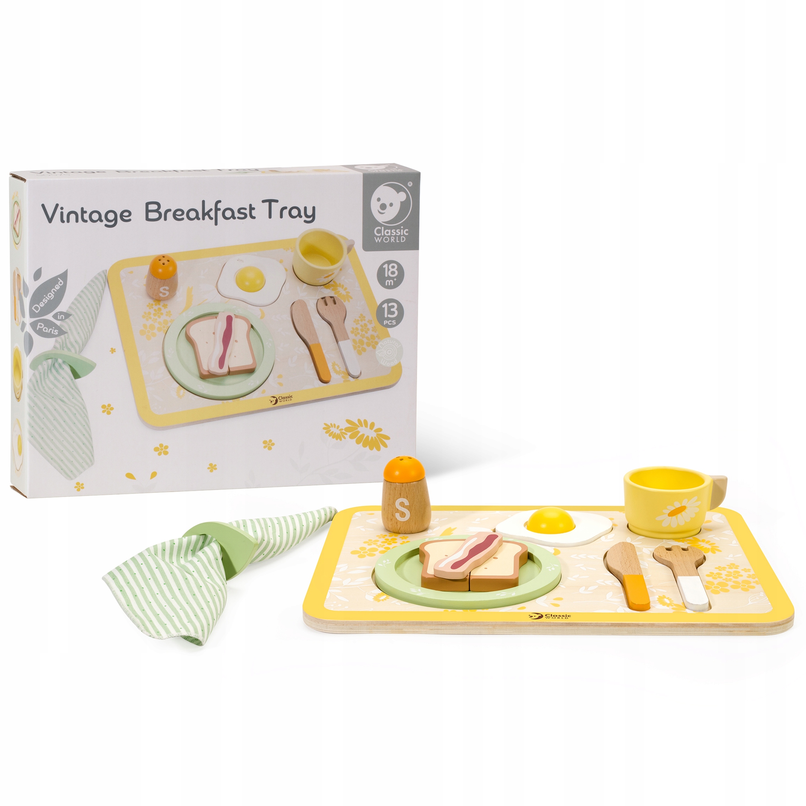 CLASSIC WORLD Wooden Breakfast Set 13 pcs. Kod producenta 322026