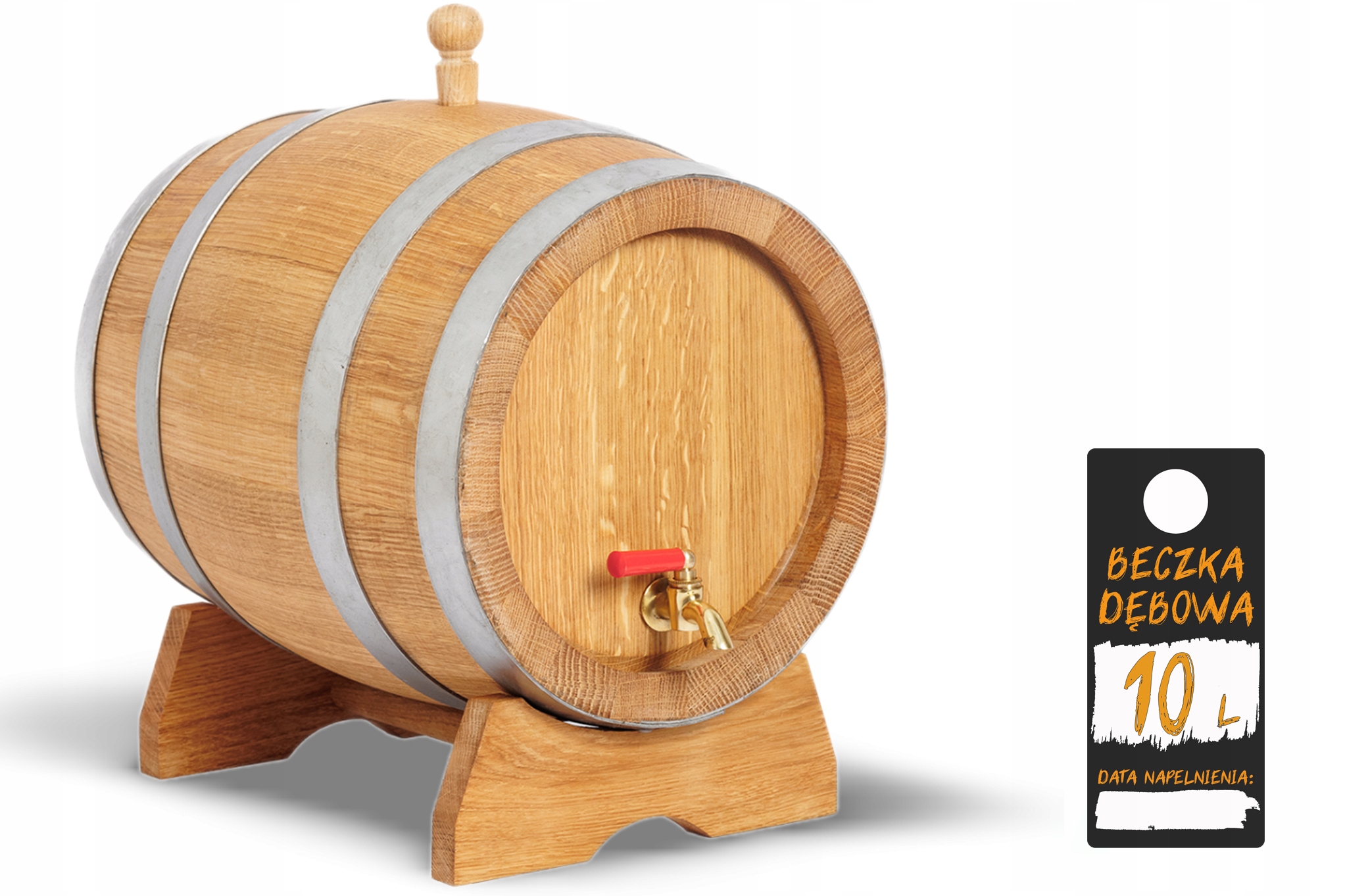 10litrový dubový sud na měsíční svit, whisky, likéry dárek (s certifikátem Pzh)