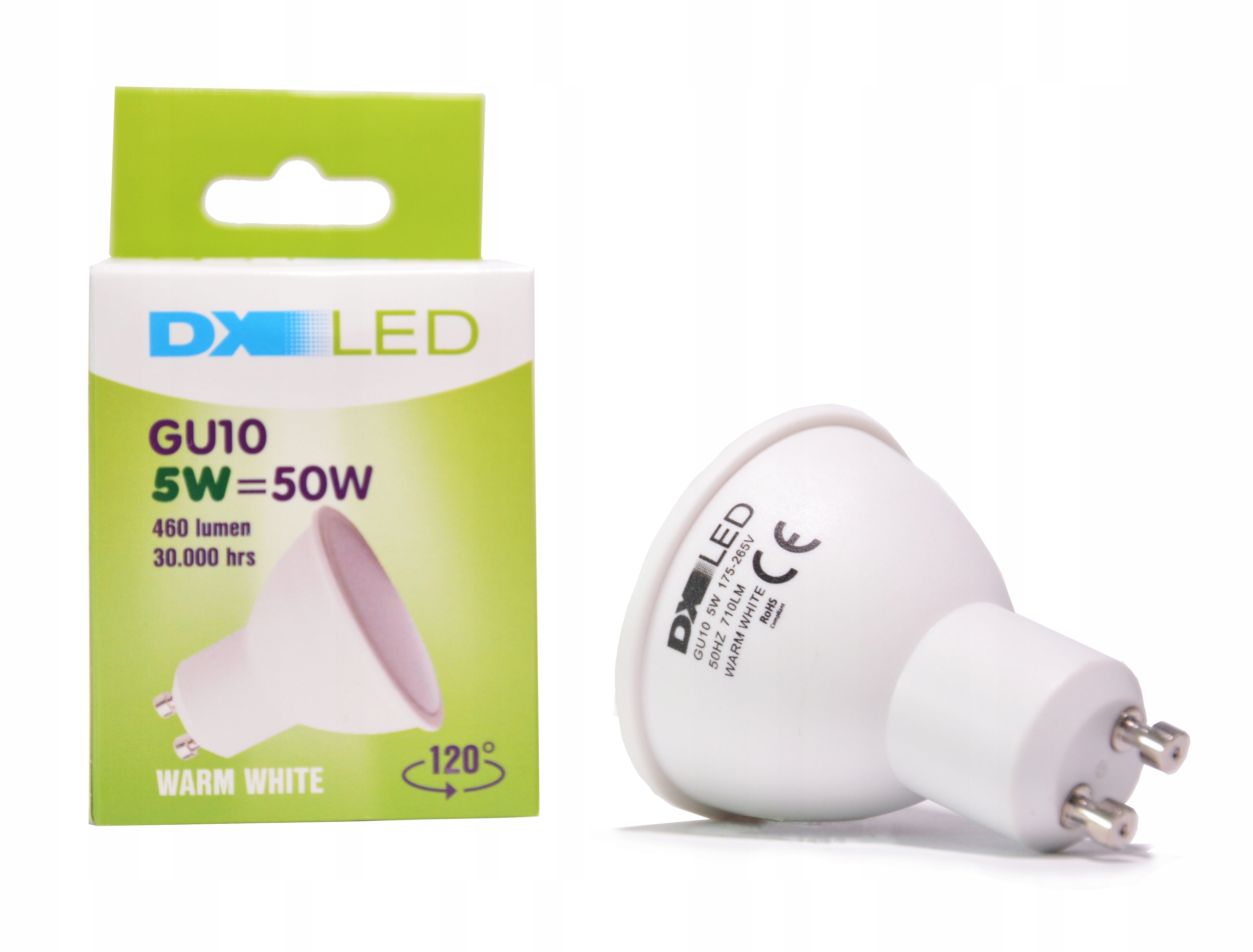 

Żarówka GU10 5W=50W Led Smd ciepła barwa Mocna