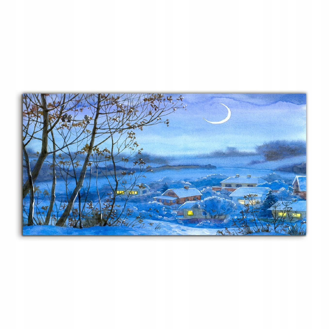 

Obraz 120x60 z grafiką Zima Akwarele Śnieg wiszący