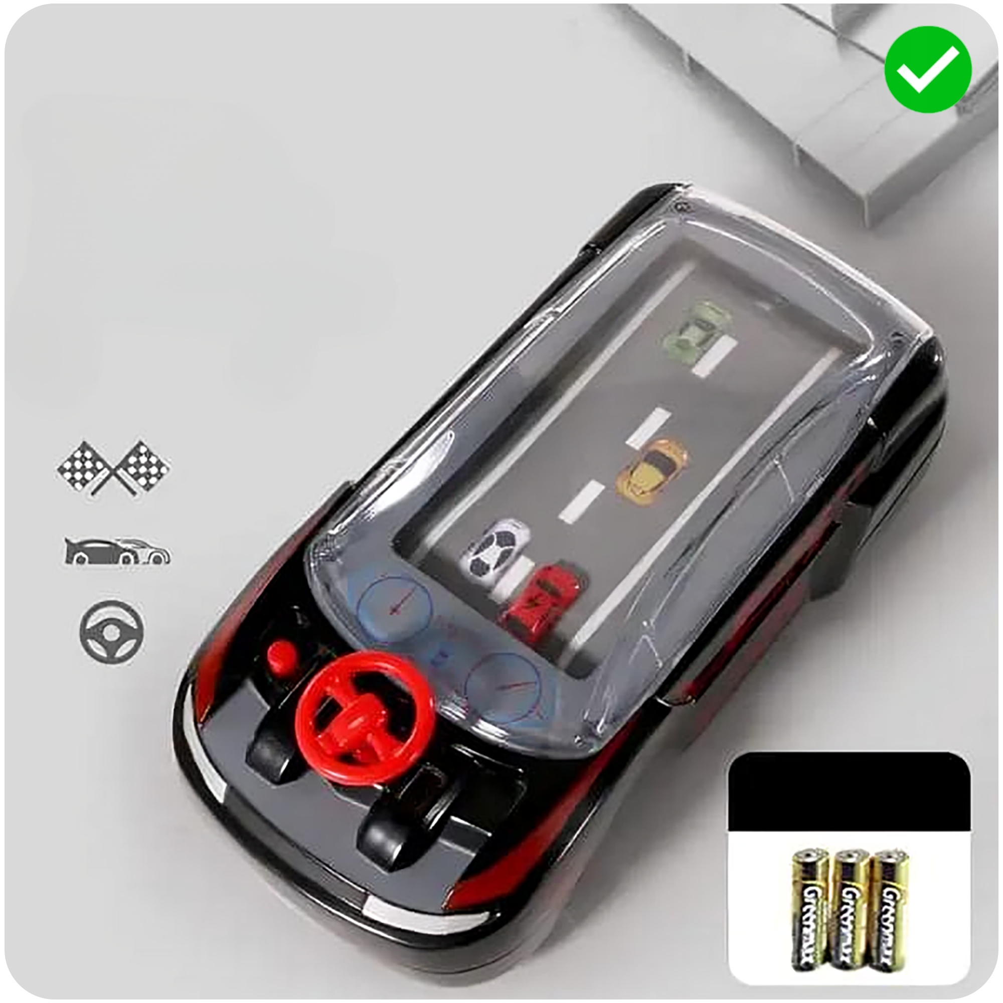 SYMULATOR JAZDY WYŚCIGÓW WYŚCIGI GRA KIEROWNICA INTERAKTYWNA CZARNY EAN (GTIN) 3831127526091