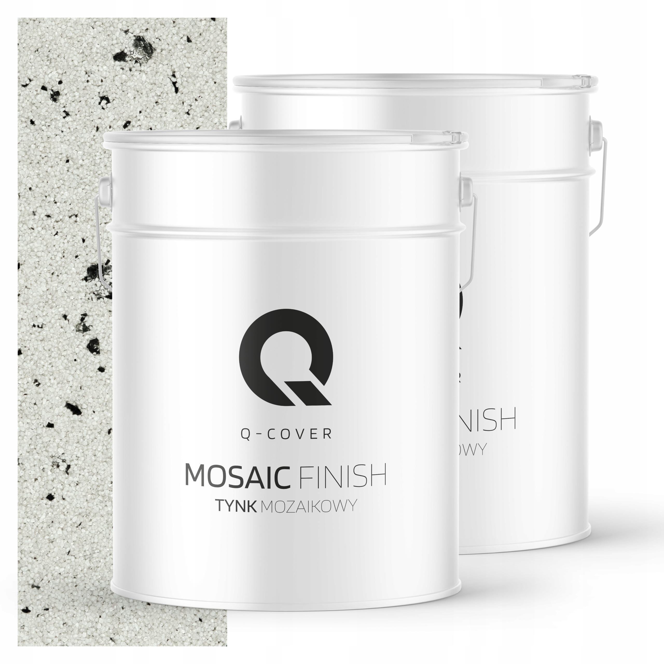 Mozaiková Omítka Mozaika 12,5 Kg Bílá S Černou Slídou M02 Ozdobná Prémiová Slída