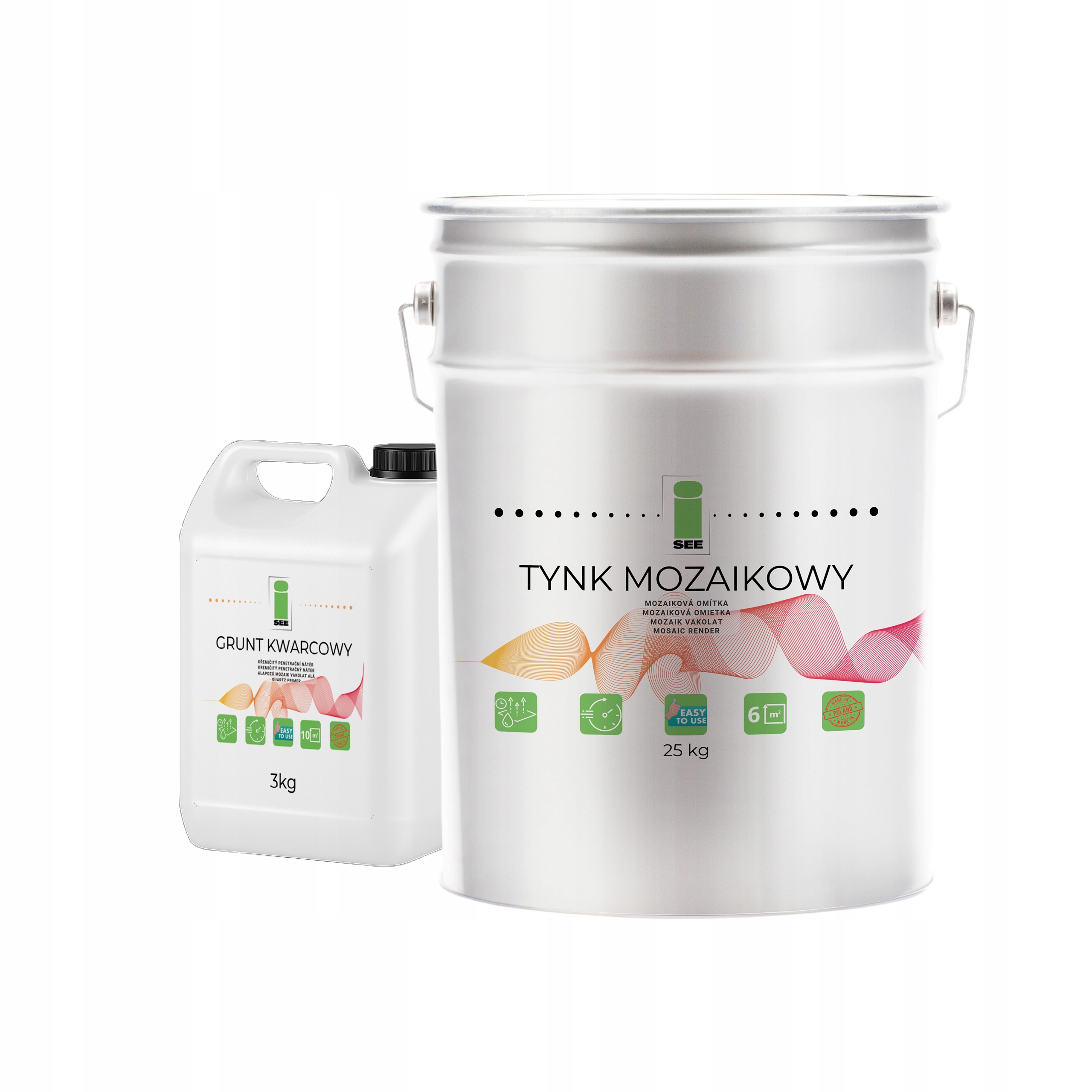 Mozaiková Omietka Marmolit 25 Kg 48 Variantov Základný Náter V 3 kg Farbe Sada 6,6 m2