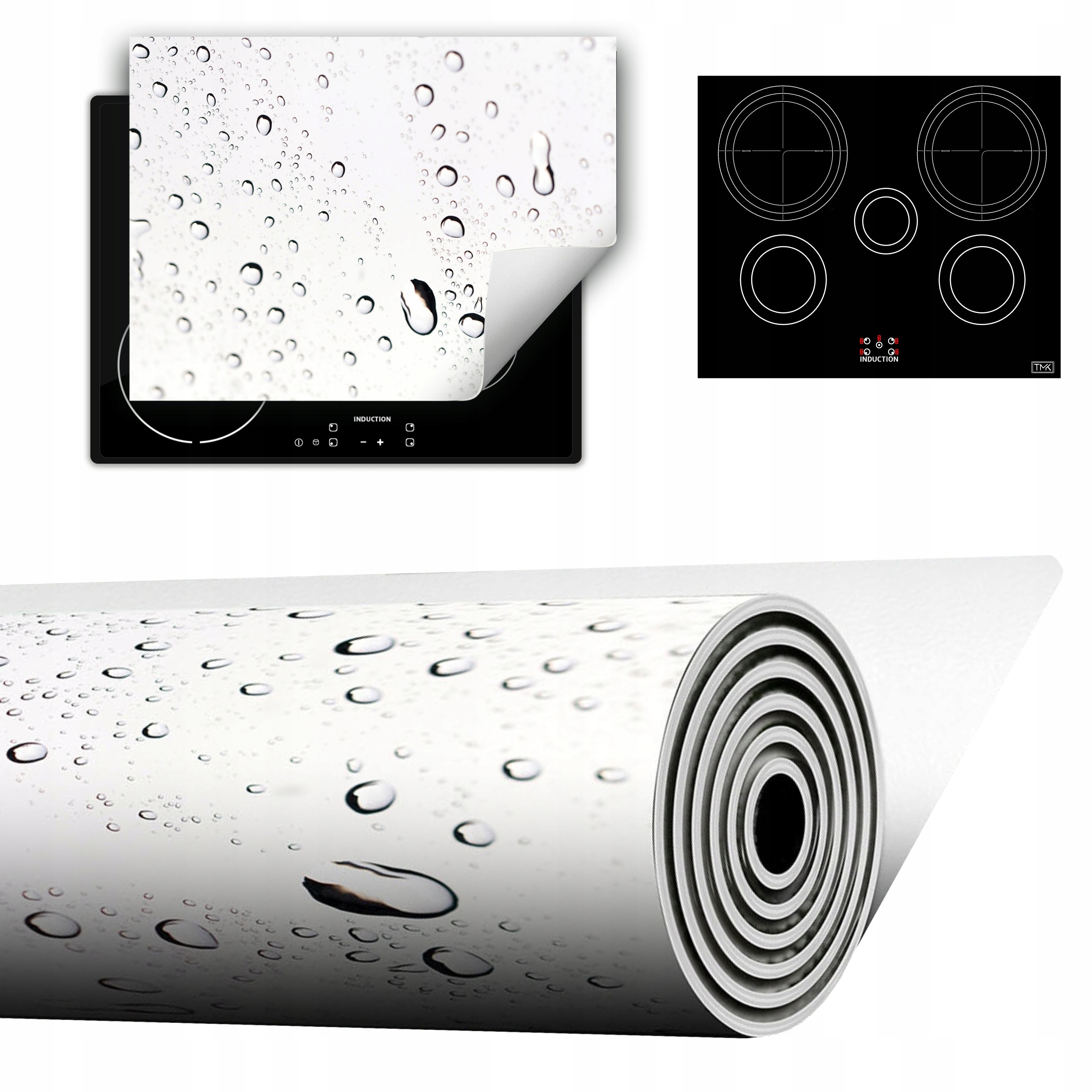 Vinylová Podložka Do Kuchyně Více Místa 70x52 bílá kapky