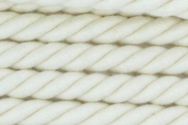 Lina Bawełniana 100% Sznur Sznurek Skręcany 3PLY niebieski jasny 10mm 3m