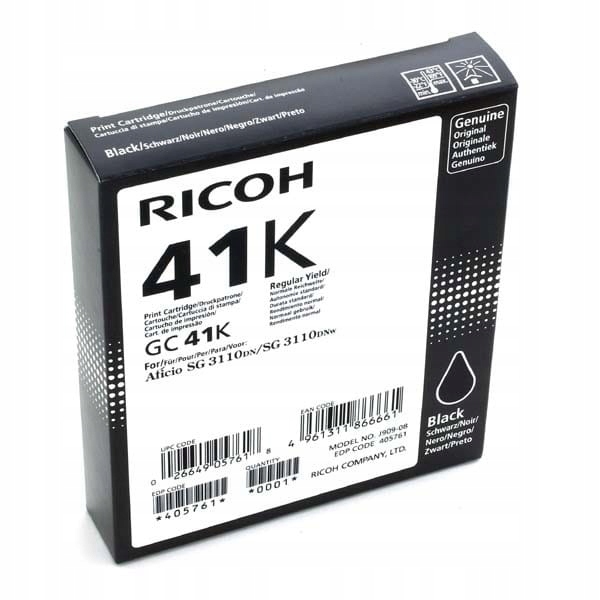 Inkoust Ricoh GC-41K 405761 černý (black)