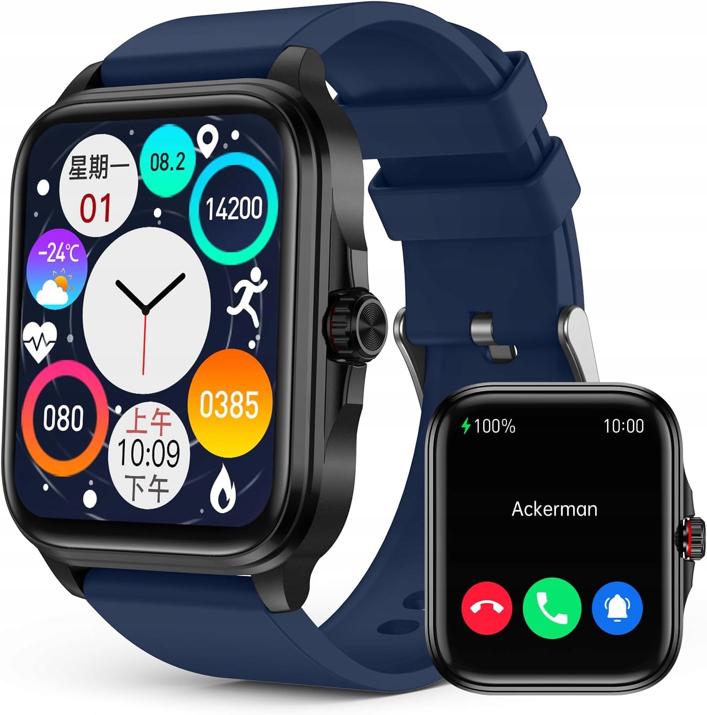 Sportovní hodinky Chytré Hodinky 1.91'' Android iOS Amoled Tmavě modré