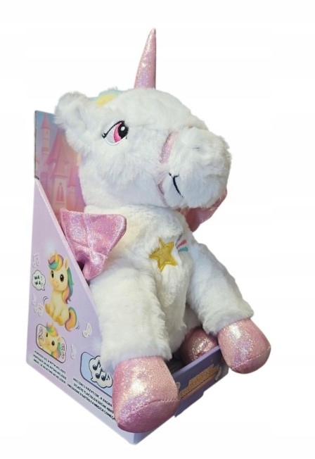 INTERAKTYWNY JEDNOROŻEC PLUSZOWY UNICORN MASKOTKA RUSZA SIĘ GRA ELEFUN