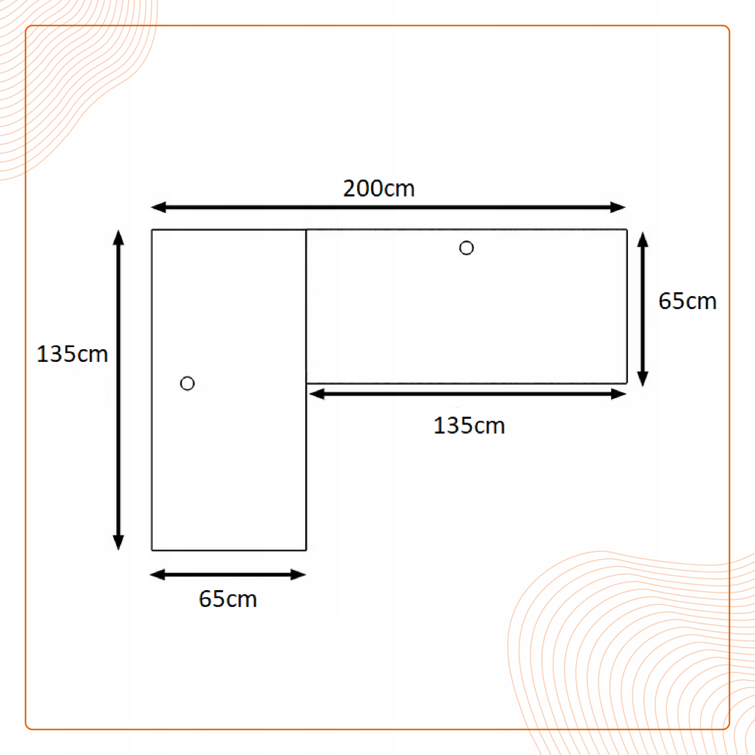 Biurko komputerowe biurowe białe narożne Wysokość mebla 73 cm