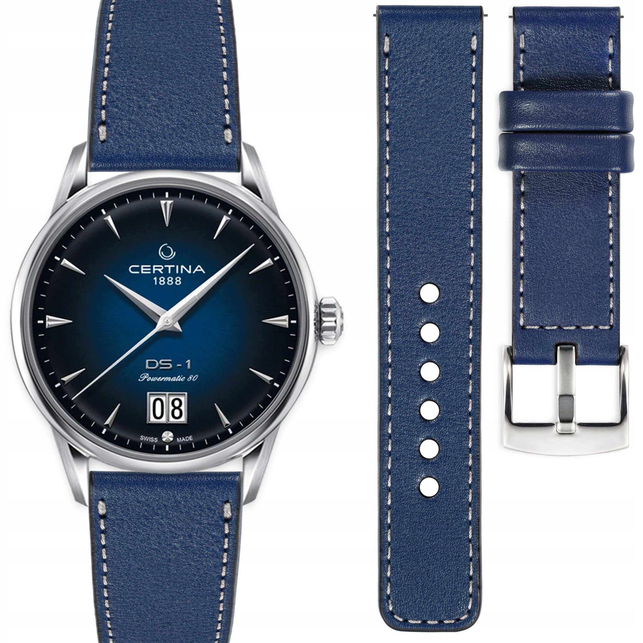 Kožený řemínek pro hodinky Certina DS-1 Big Date C029.426.16.041.00 moVear