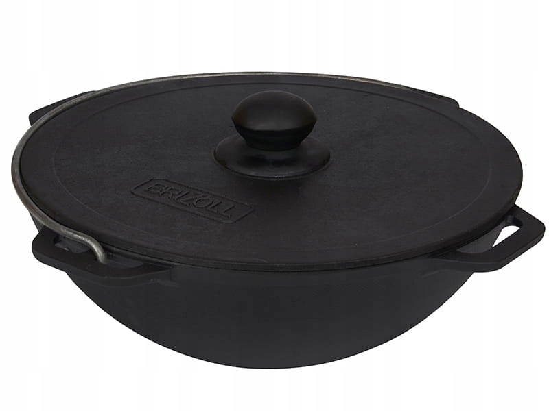 Kociołek żeliwny KAZAN 8l z pokrywką