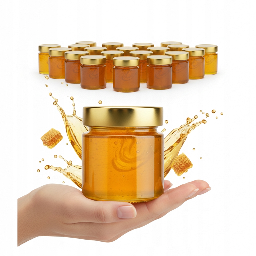 50 x Skleněná zavařovací sklenice 135 ml na Dezerty Med Džem Svíčky Bylinky Šroubovací Víčko