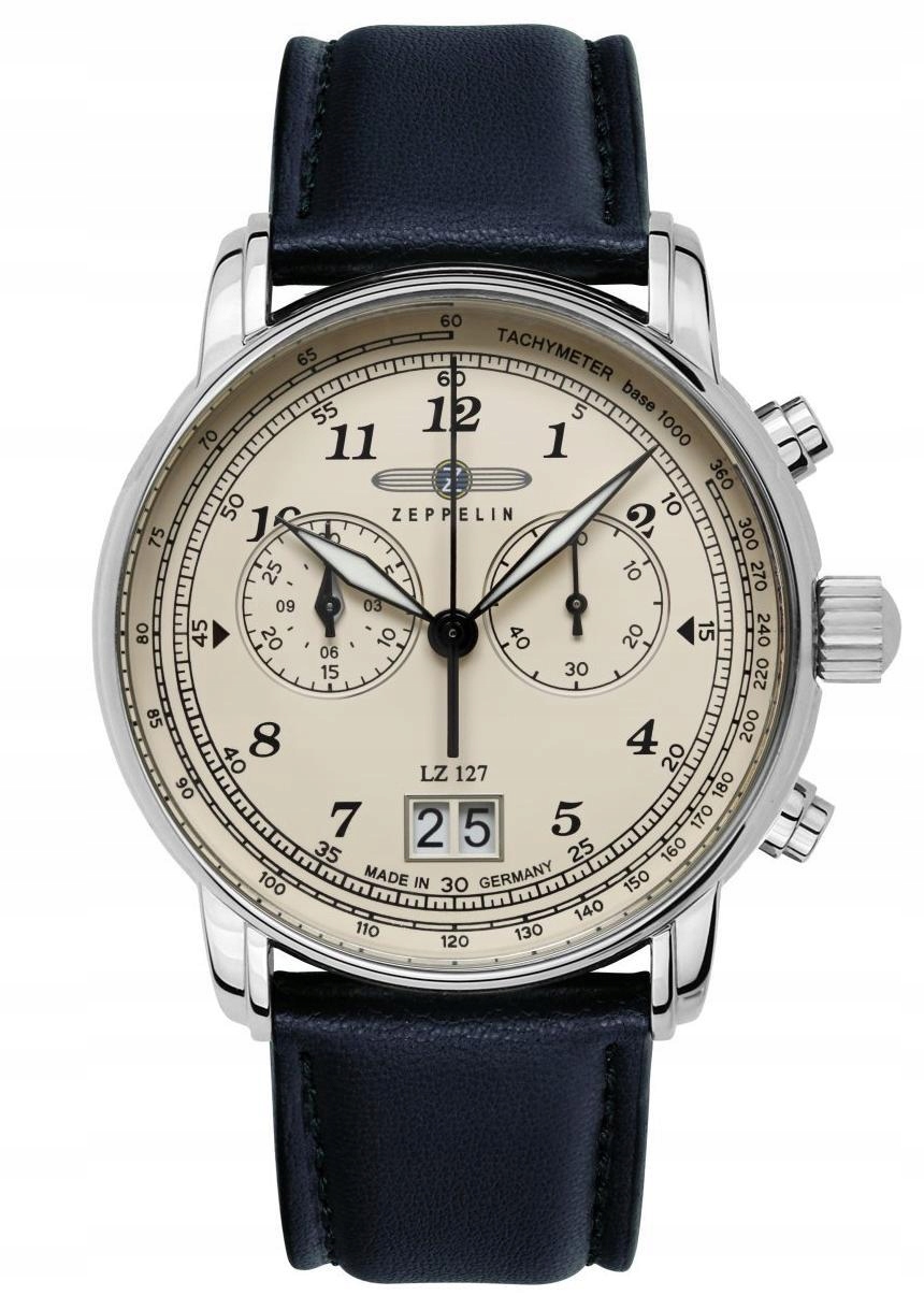 Nové Originální Pánské hodinky Zeppelin LZ127 8684-1 Chronograf, datum