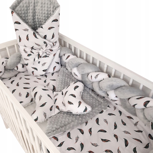 

Pościel Do Łóżeczka 5EL. Minki Kocyk Warkocz Rożek