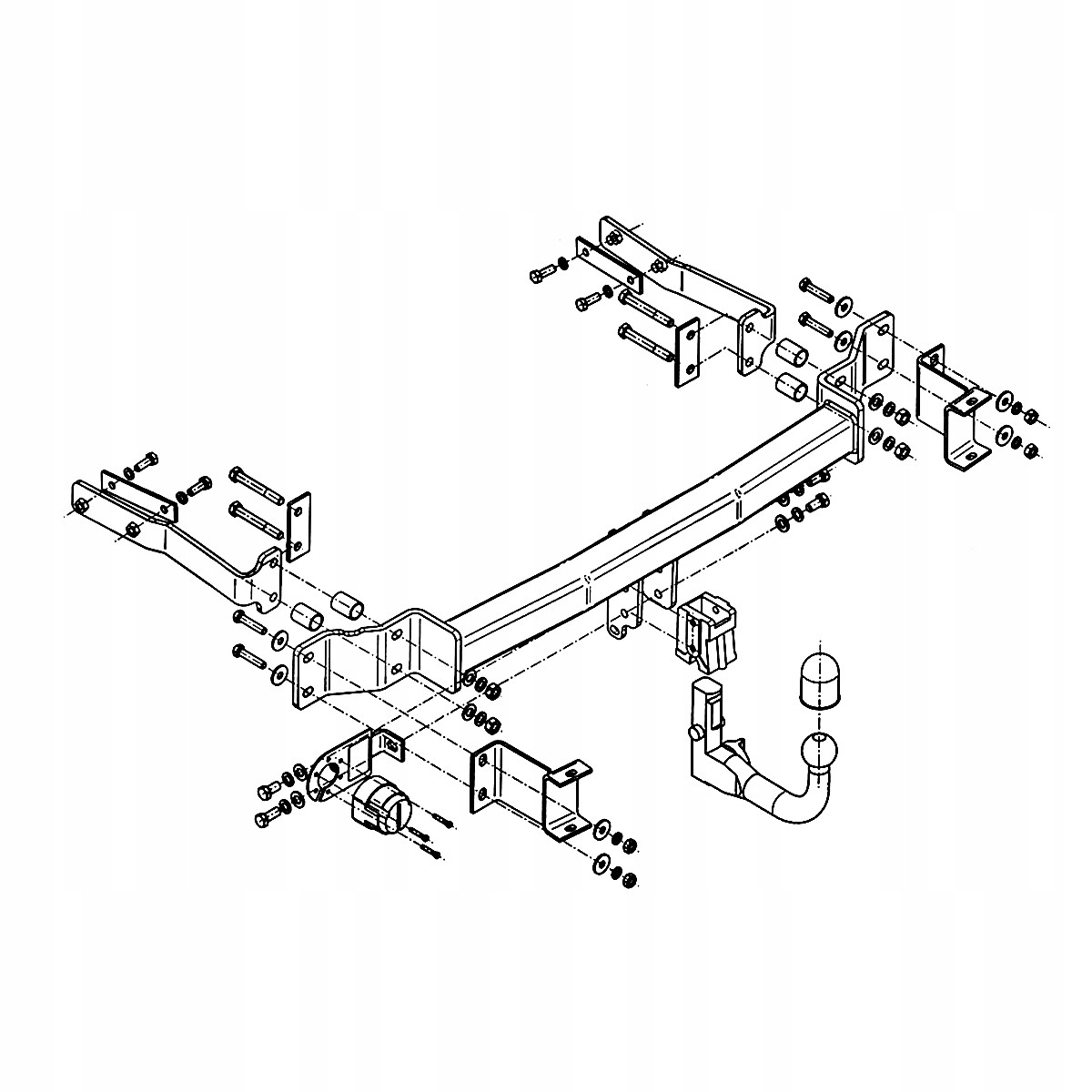 Hak holowniczy Wypinany do Mercedes E S211 Kombi 03-09 MODUŁ 13 PIN GRATIS Producent Steinhof