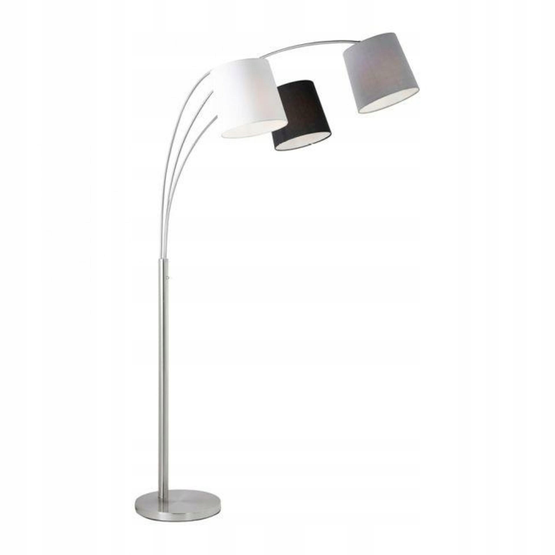 Stojacia lampa oceľová, 3farebné tienidlo, moderný design, E27, 190 cm