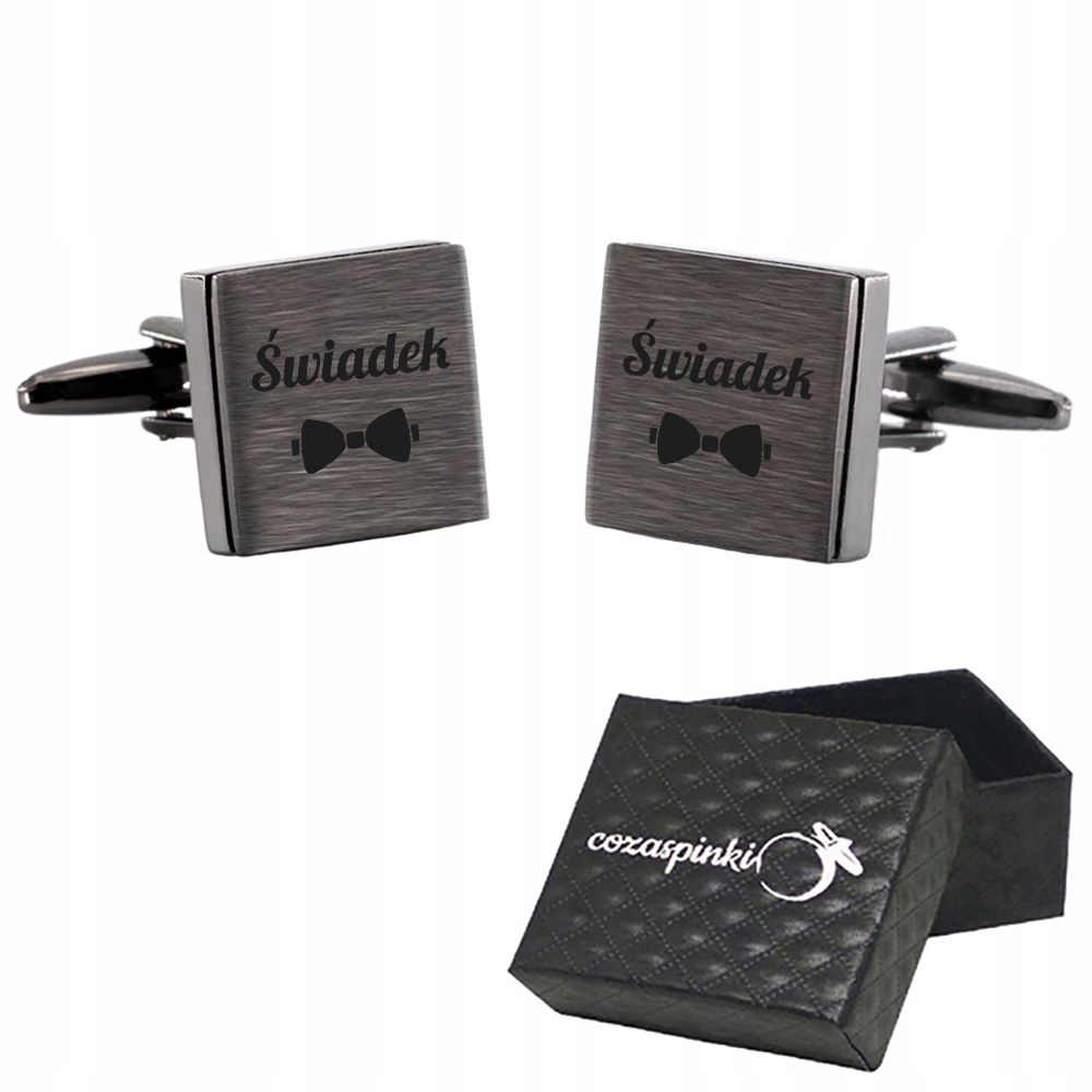 Spinki do mankietów koszuli ŚWIADEK ślubne