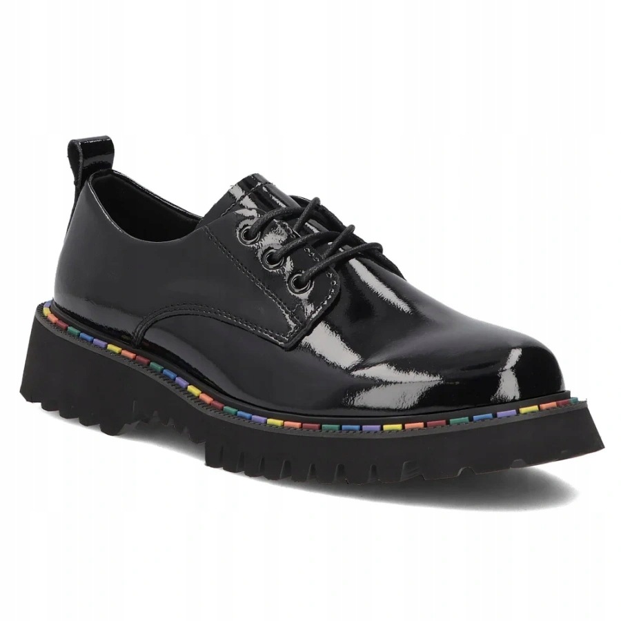 Dámské lakované kožené polobotky černé Filippo DP8341 38