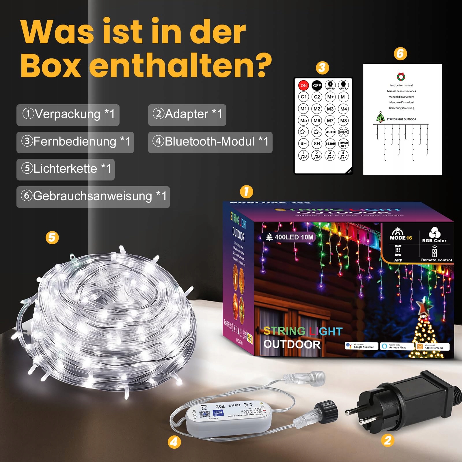 SOLAR LAMPKI KURTYNOWE WEWNĘTRZNE ZEWNĘTRZNE ŚWIĄTECZNE NA OKNO OGRÓD — miniatura 15