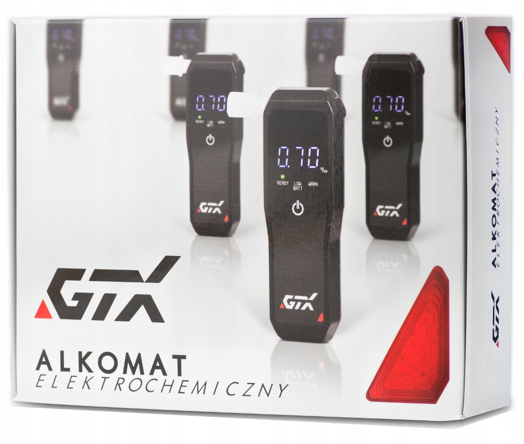 Alkohol Tester Elektrochemický Gtx +10 náustkov darček 12 mesiacov kalibrácie.