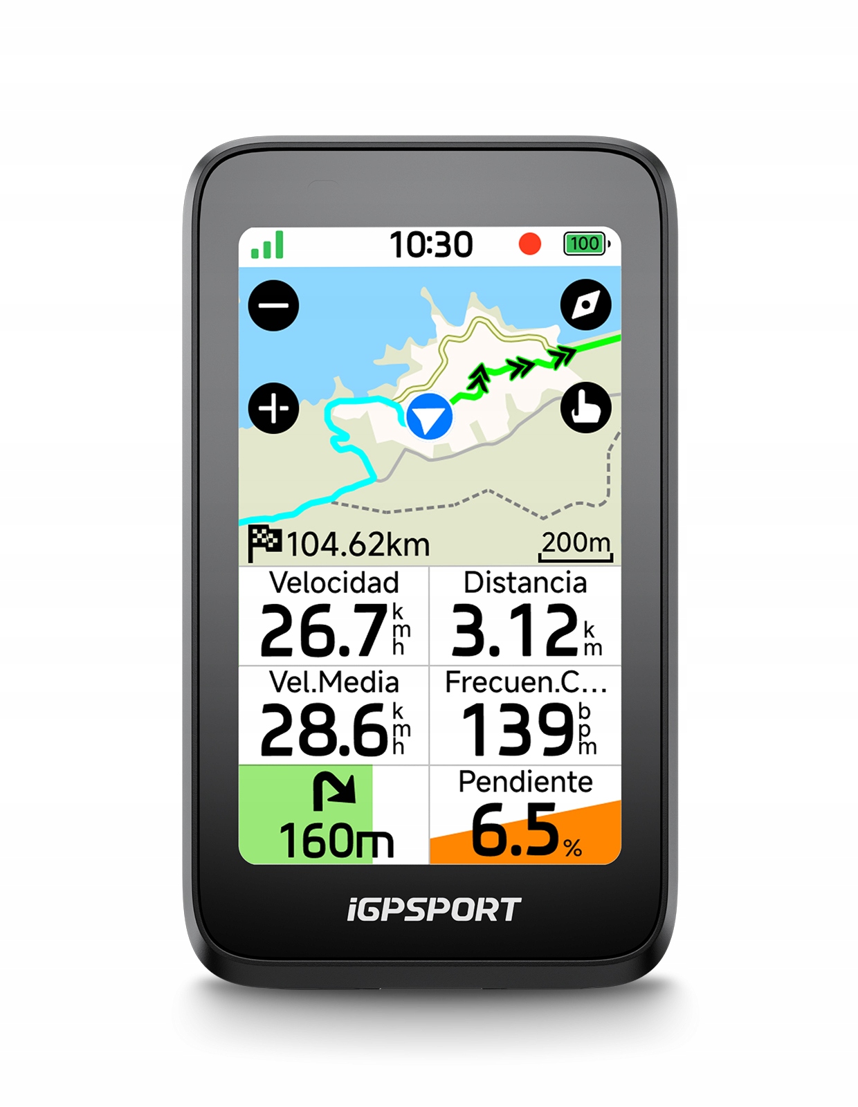 iGPSPORT Komputer rowerowy BiNavi Air z nawigacją i mapami, iClimb 3.0