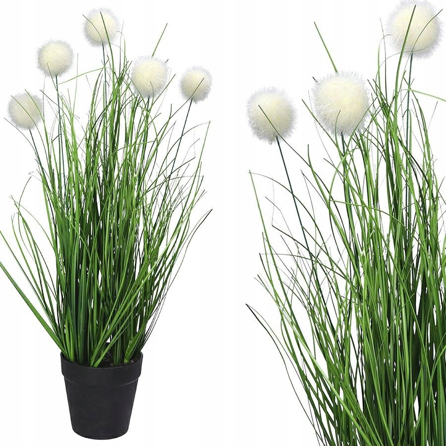 TRAWA SZTUCZNA ROŚLINA W DONICZCE SZTUCZNE KWIATY 48cm