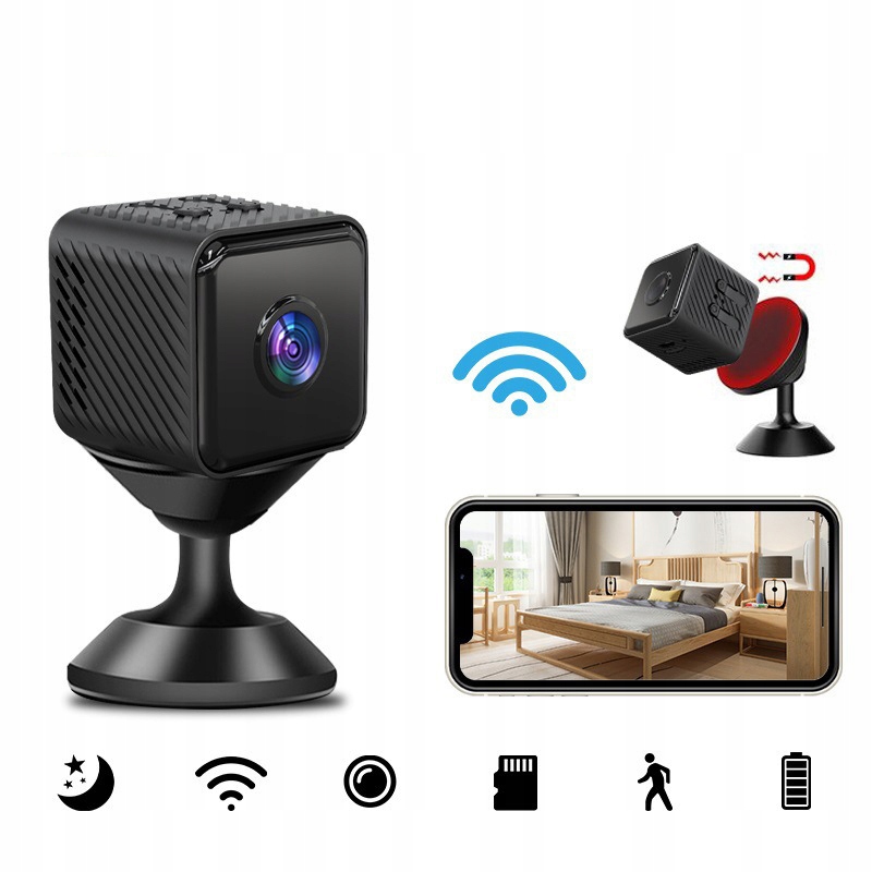 Mini X2 kamera WiFi 1080P Ir ruch, live podgląd iWFCam dom biuro