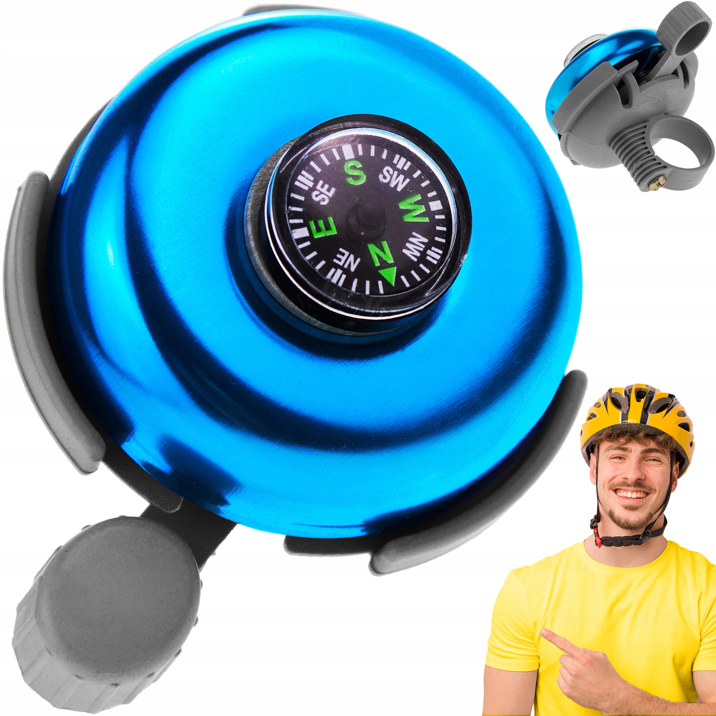 

Dzwonek Rowerowy Metalowy Z Kompasem Uniwersalny