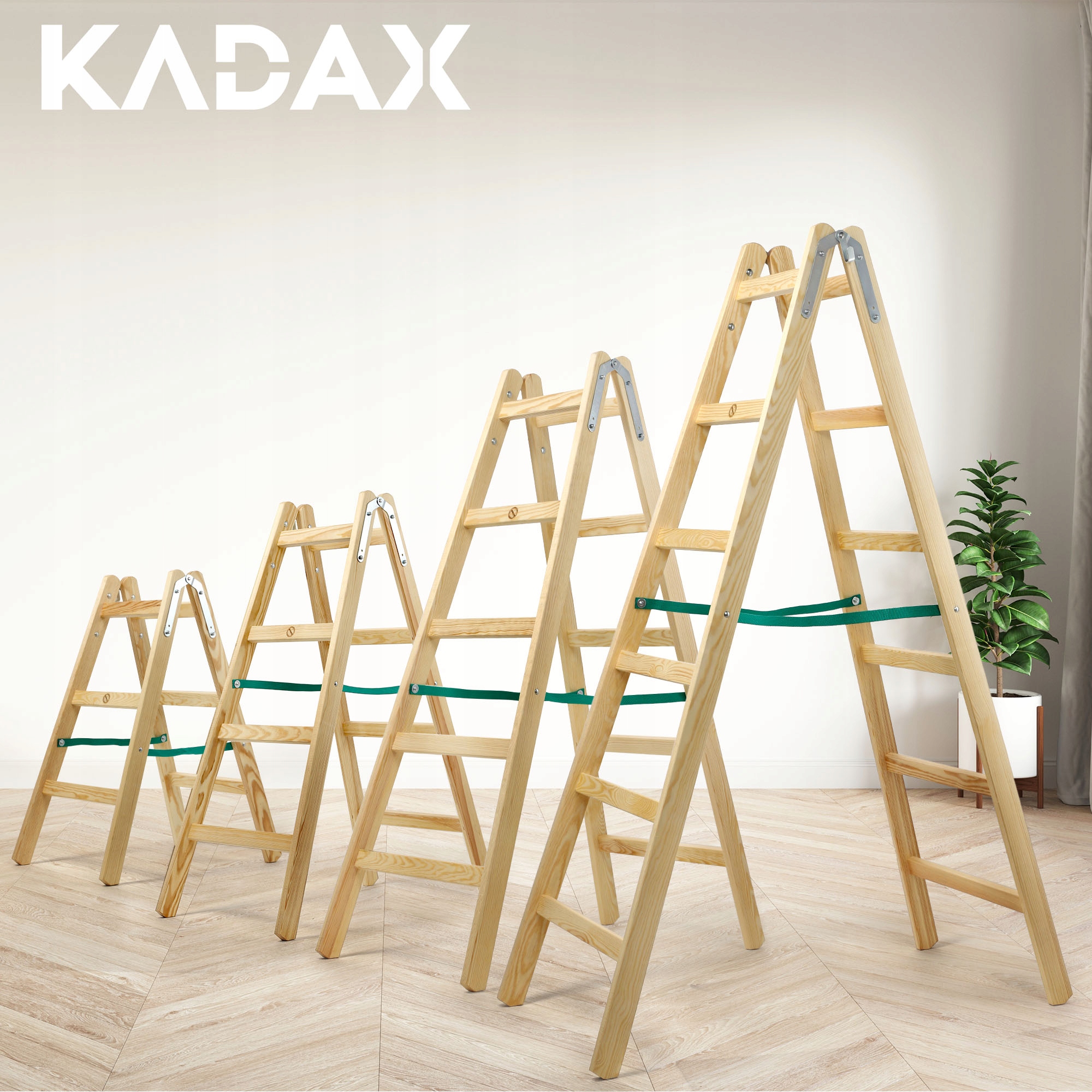 DRABINA DREWNIANA ROZSTAWNA MALARSKA 2x5 SZCZEBLI Liczba elementów 2