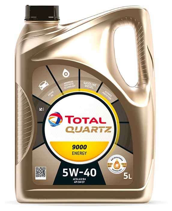 Olej Total Quartz 5W40 5L 9000 Energy A3/B4 Sn/cf 229.5 502.00 505.00