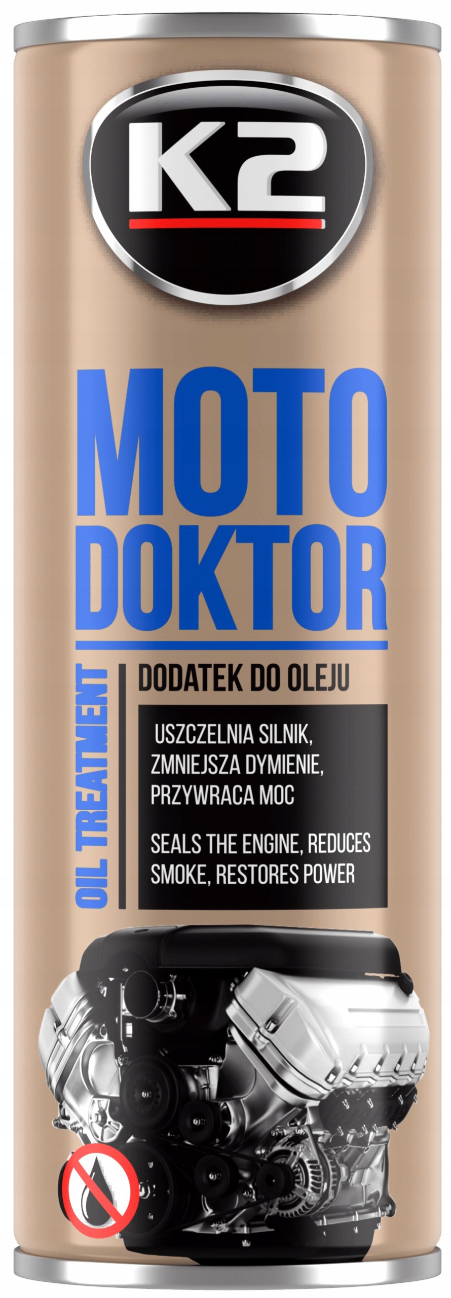 K2 MOTO DOKTOR - WYCISZA USZCZELNIA SILNIK - 443ML