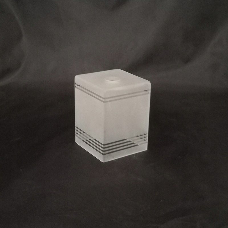 Klosz G9 kostka szkło białe lampa halogenowa LED