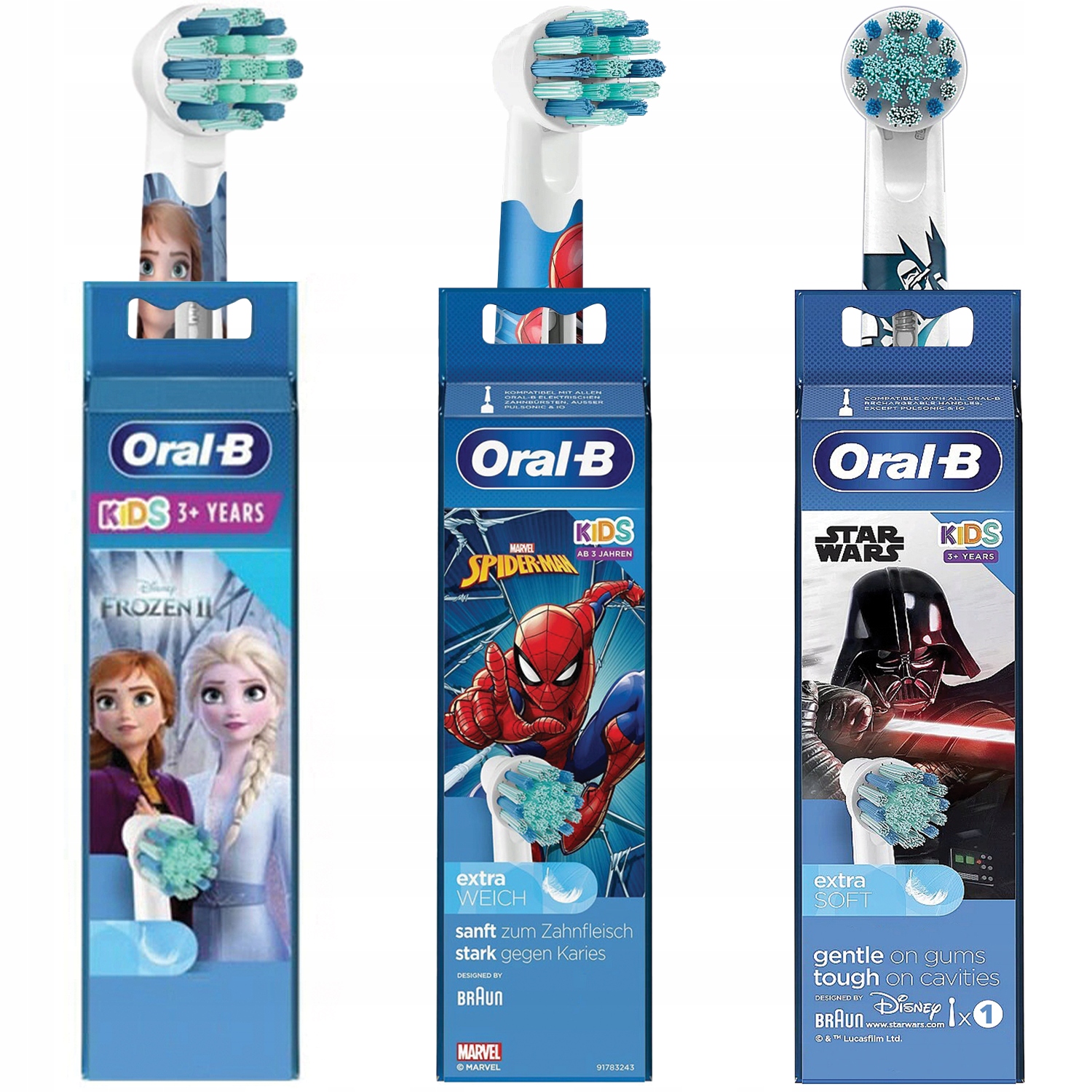 

3X Końcówka Oral-b Kids Disney Frozen Spiderman