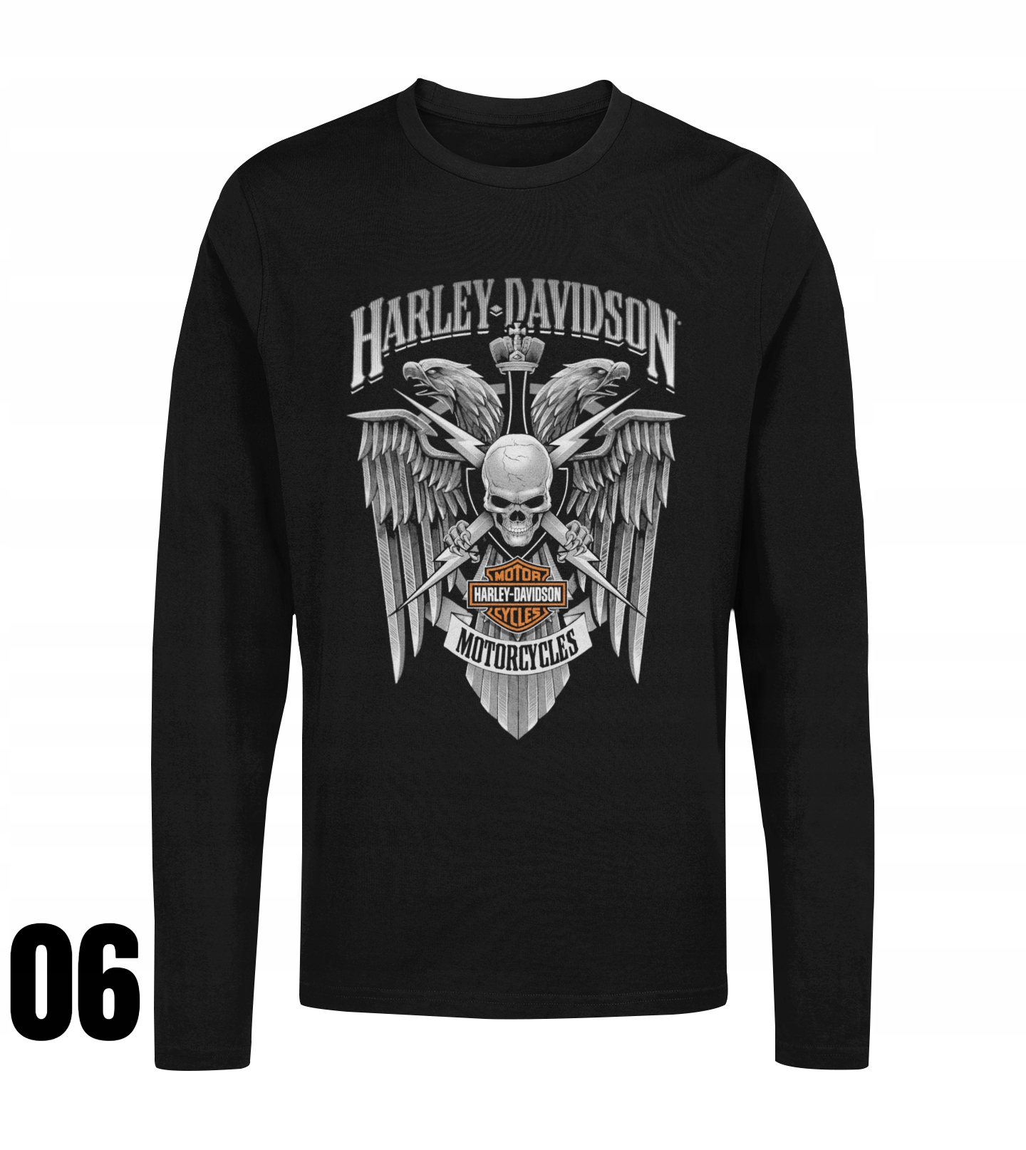 Koszulka HARLEY DAVIDSON Longsleeve 16 WZORÓW XXL Materiał dominujący bawełna