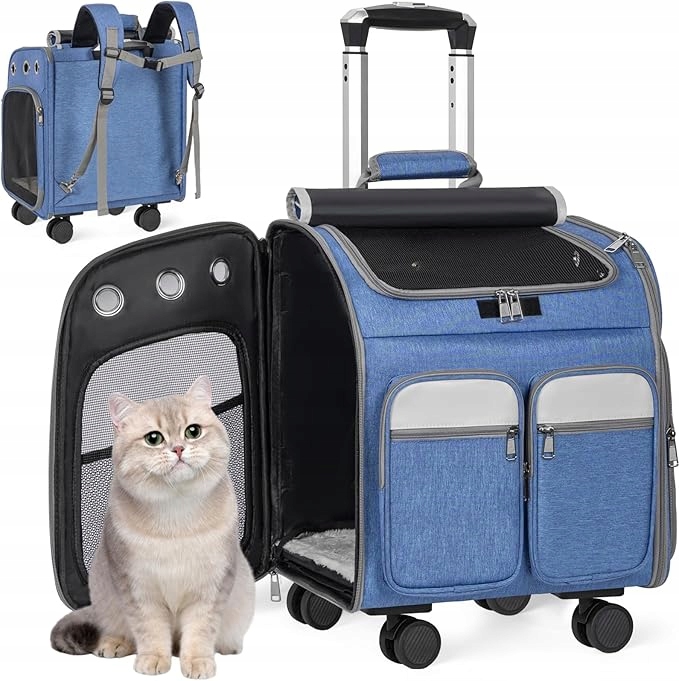 Transporter dla kota psa na kółkach Plecak na kota psa