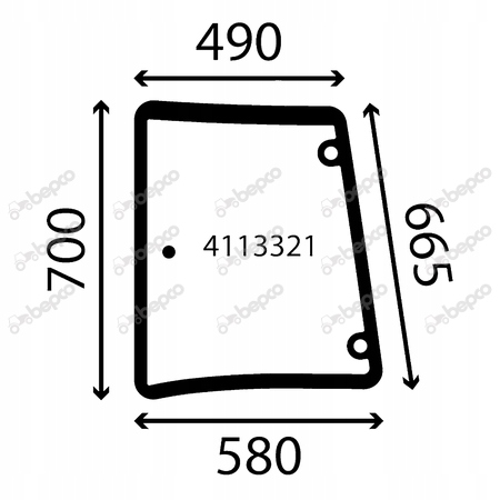 sklo Claas Arion Stage IV boční levé 0022352220