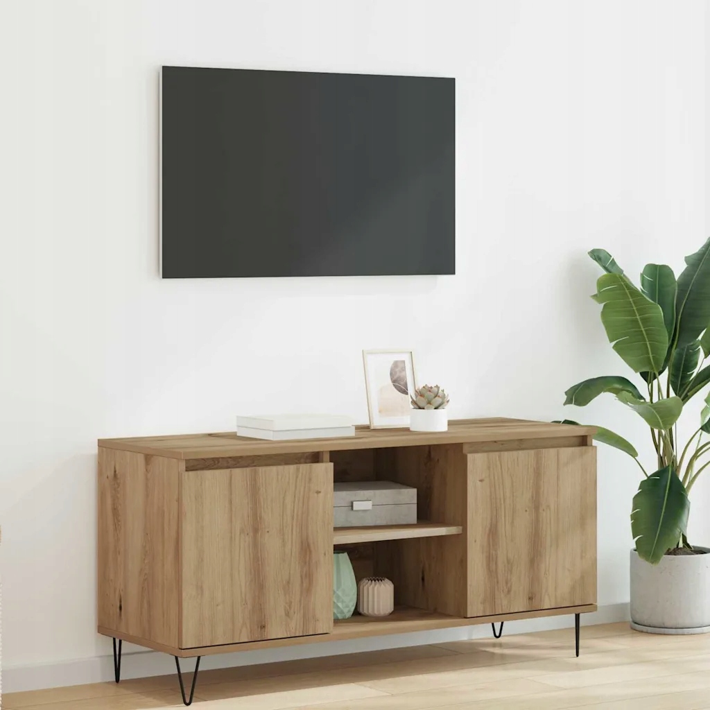 vidaXL Szafka pod telewizor 104 x 35 x 50 cm Dąb rzemieślniczy