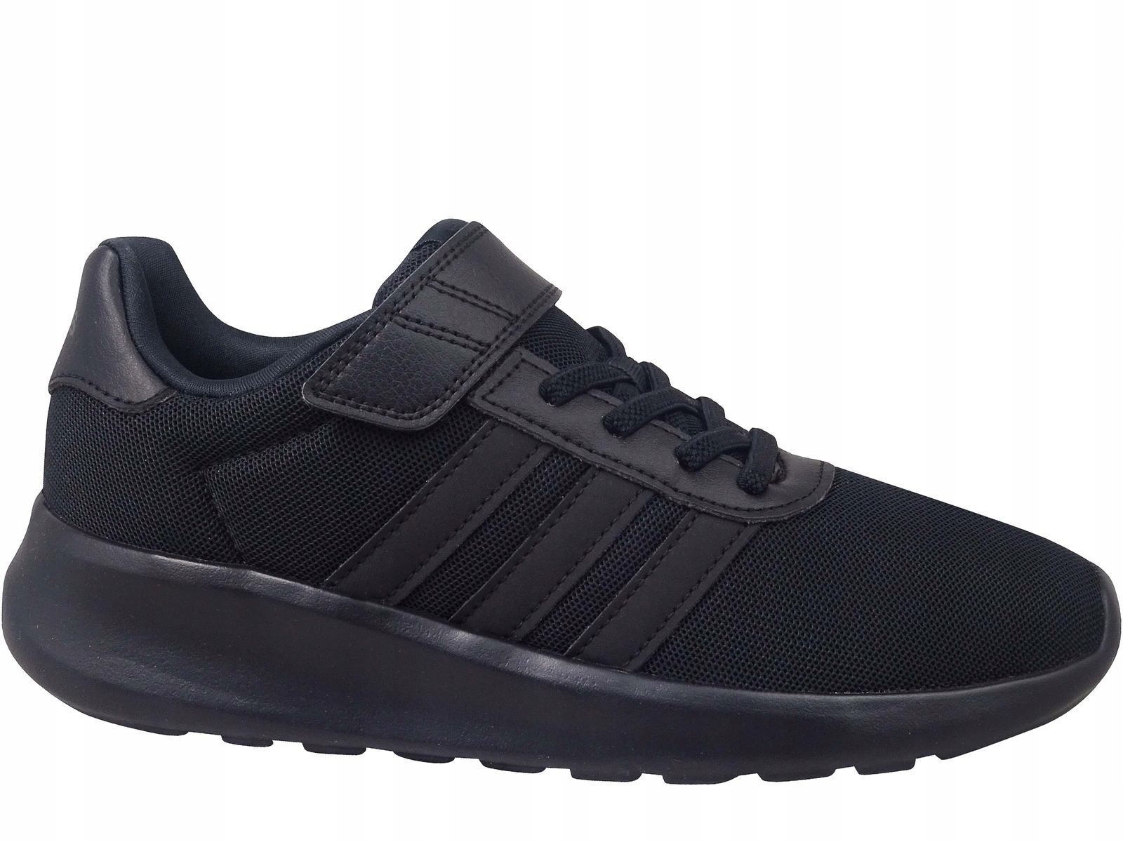 Adidas Lite Racer 3.0 El GW9116 Czarne Buty Młodzieżowe Na Rzep Gumkę